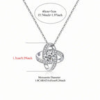 Sterling Silver Pendant Necklace for Women Moissanite Jewelry - Hadi Craft