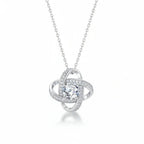 Sterling Silver Pendant Necklace for Women Moissanite Jewelry - Hadi Craft