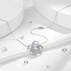 Sterling Silver Pendant Necklace for Women Moissanite Jewelry - Hadi Craft