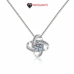 Sterling Silver Pendant Necklace for Women Moissanite Jewelry - Hadi Craft