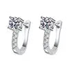 Sterling silver moissanite stud earrings Breasted Stud Earrings - Hadi Craft