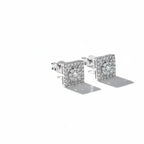 Sterling silver moissanite stud earrings Diamond Earrings S925 - Hadi Craft