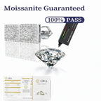 Sterling silver moissanite stud earrings Diamond Earrings S925 - Hadi Craft