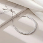 Sterling silver moissanite tennis bracelet Brilliant Cut 925 Sterling - Hadi Craft