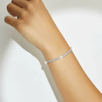 Sterling silver moissanite tennis bracelet Brilliant Cut 925 Sterling - Hadi Craft