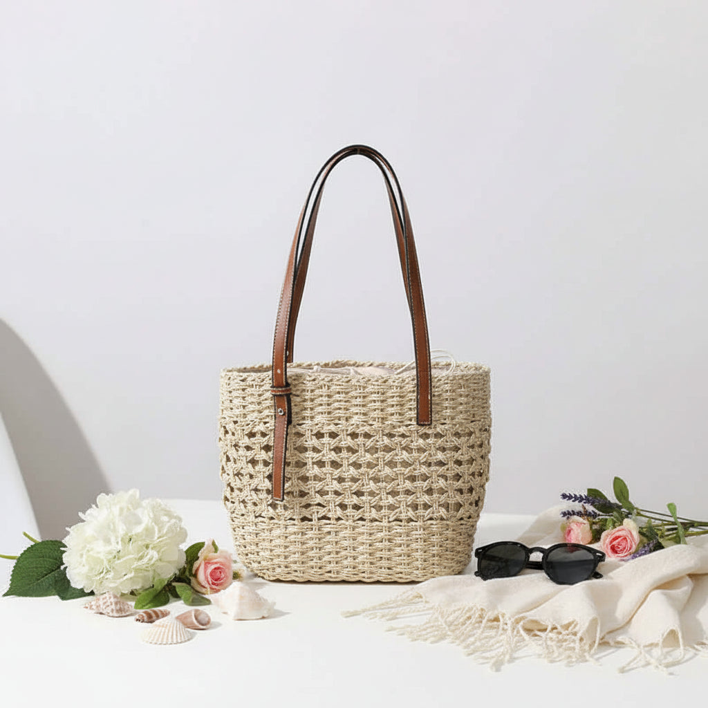 Straw Beach Bag For Women Handmade - Hadi Craft