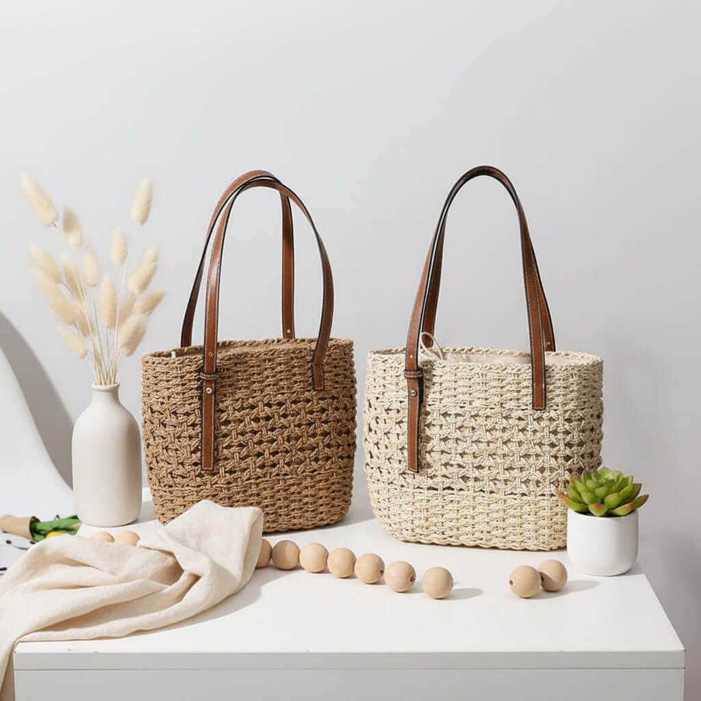 Straw Beach Bag For Women Handmade - Hadi Craft