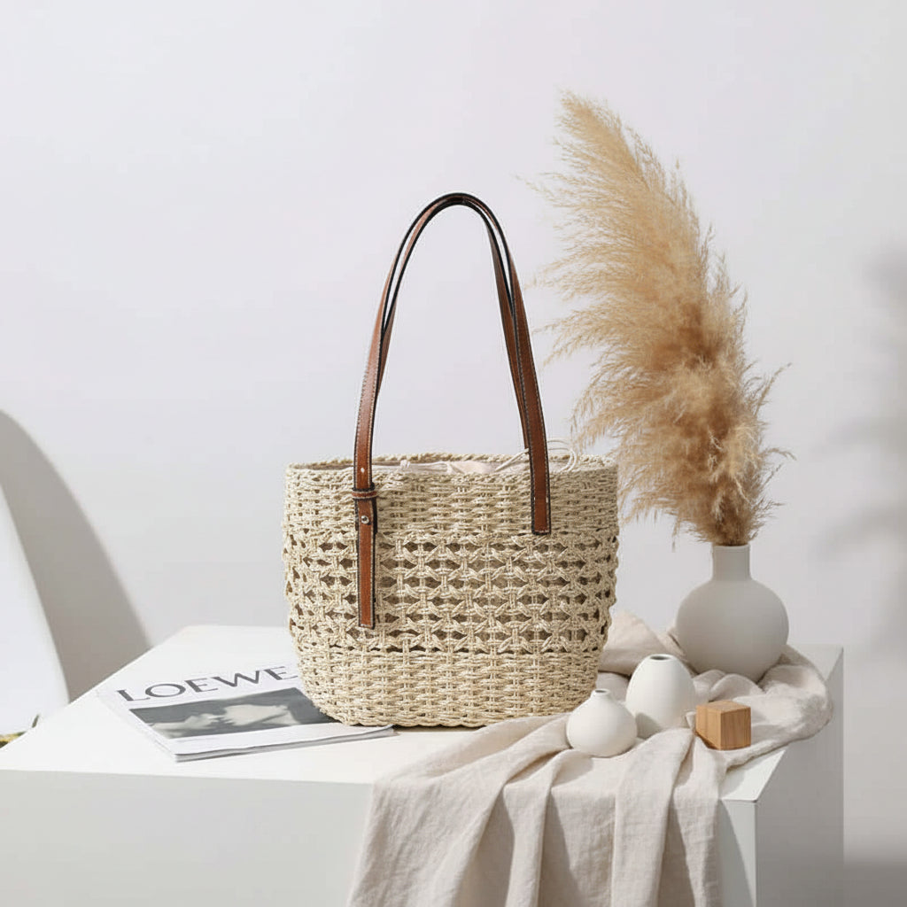 Straw Beach Bag For Women Handmade - Hadi Craft