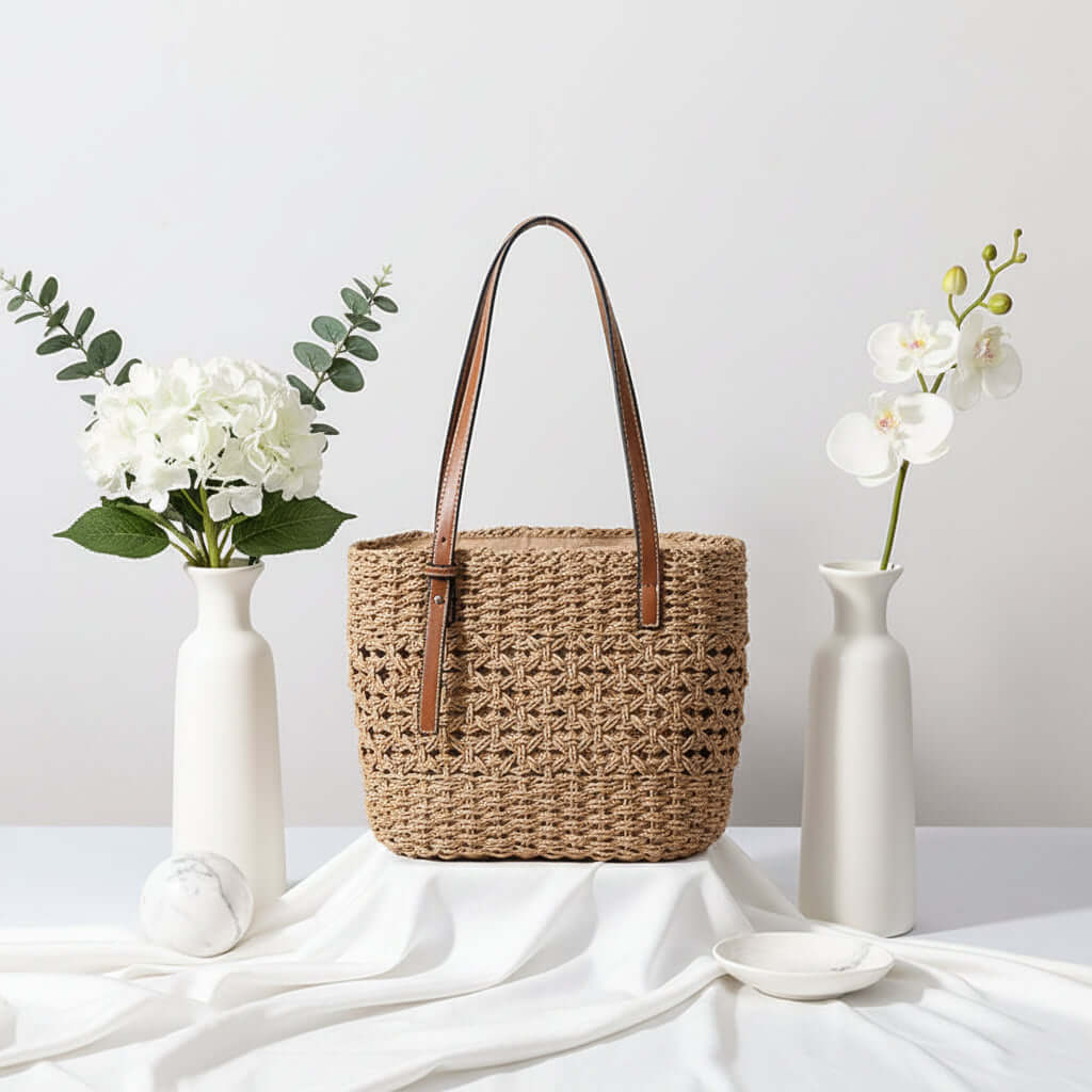 Straw Beach Bag For Women Handmade - Hadi Craft