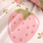 Strawberry Print Duvet Cover Set – Cute Soft Microfiber Bedding Set (Twin/Queen/King) - Hadi Craft