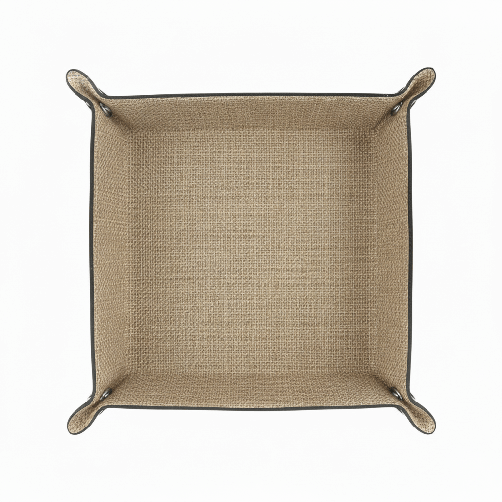 Sublimatable Burlap Snap Up Trays with Silver Snaps - Hadi Craft
