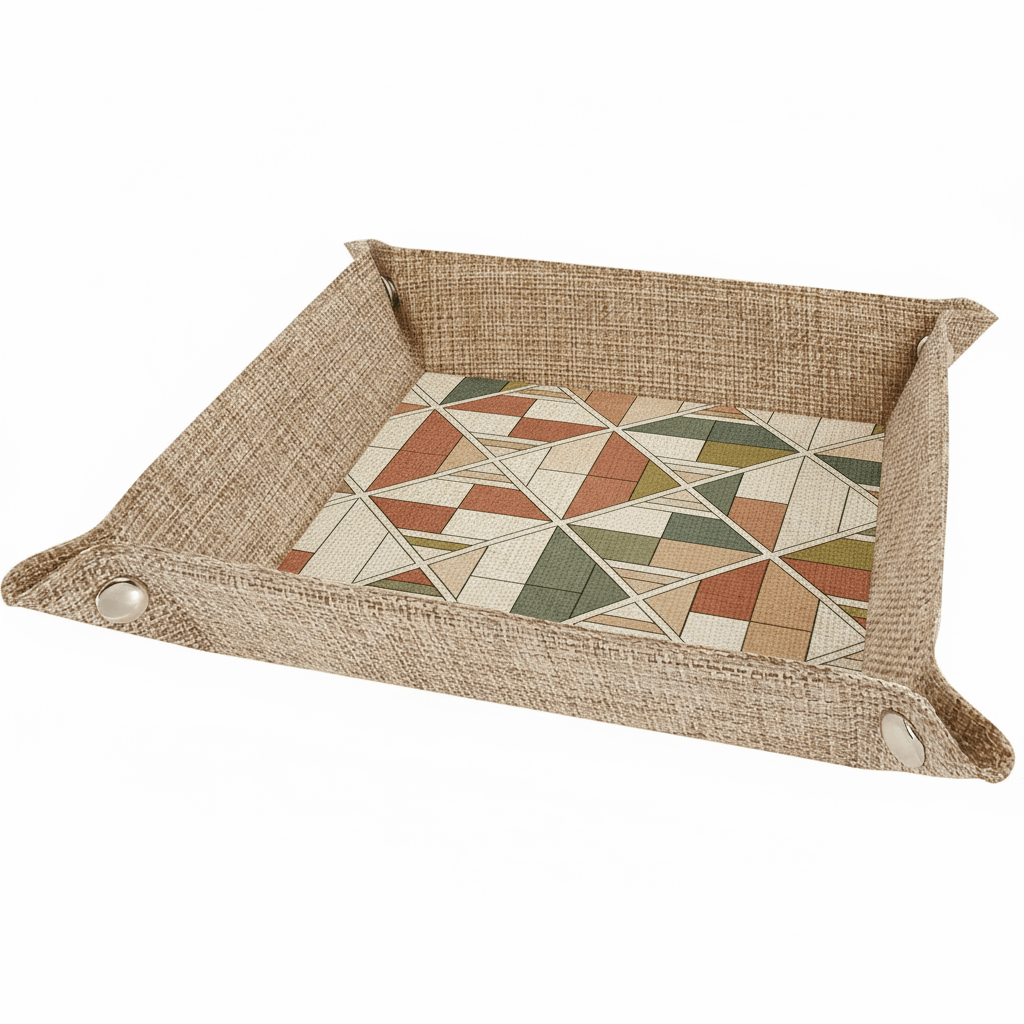 Sublimatable Burlap Snap Up Trays with Silver Snaps - Hadi Craft