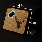 Sublimate Burlap Bottle Opener and Coaster with Customize - Hadi Craft