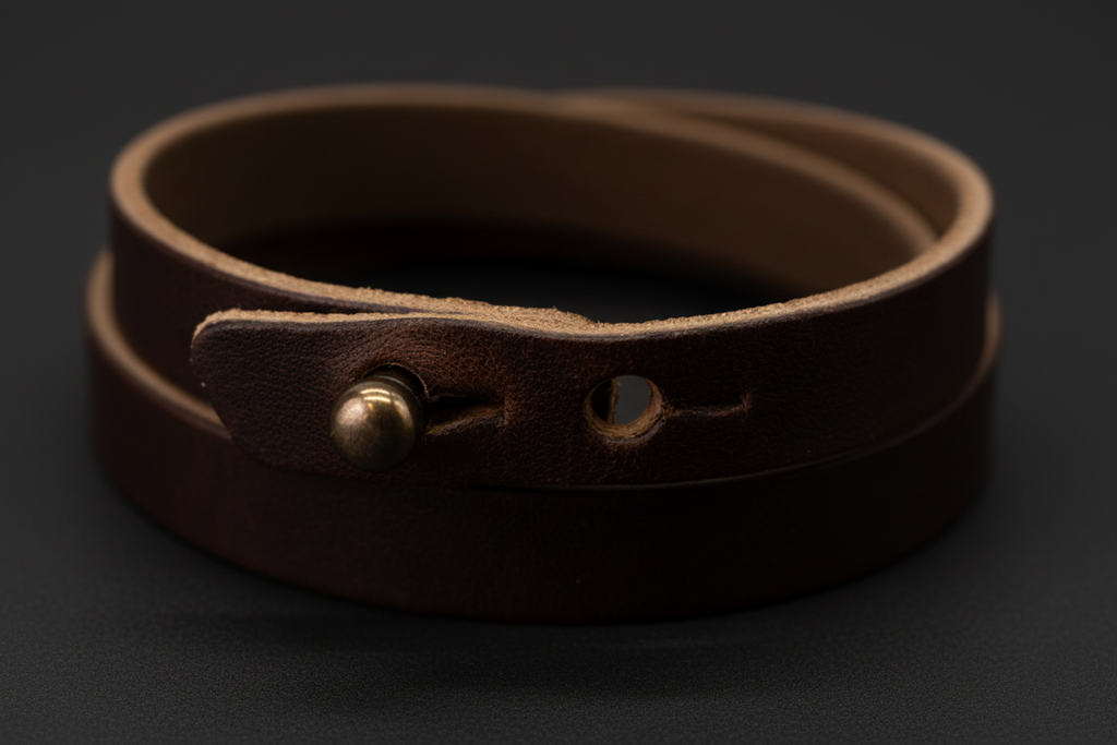 Teton Wrap Leather Bracelet | Unisex Full Grain Leather Bracelet | Minimalist Everyday Accessory