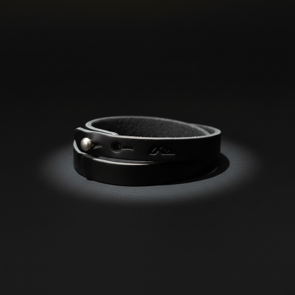 Teton Wrap Leather Bracelet | Unisex Full Grain Leather Bracelet | Minimalist Everyday Accessory