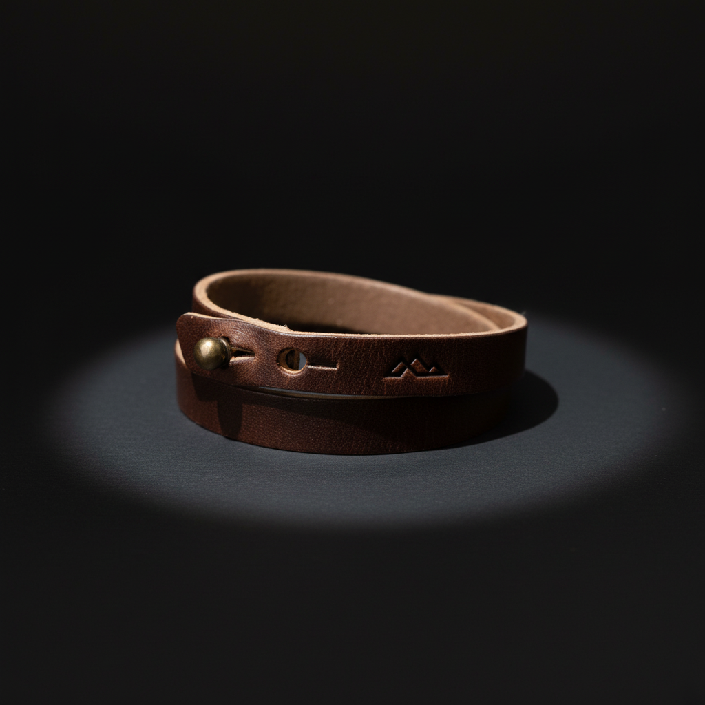 Teton Wrap Leather Bracelet | Unisex Full Grain Leather Bracelet | Minimalist Everyday Accessory