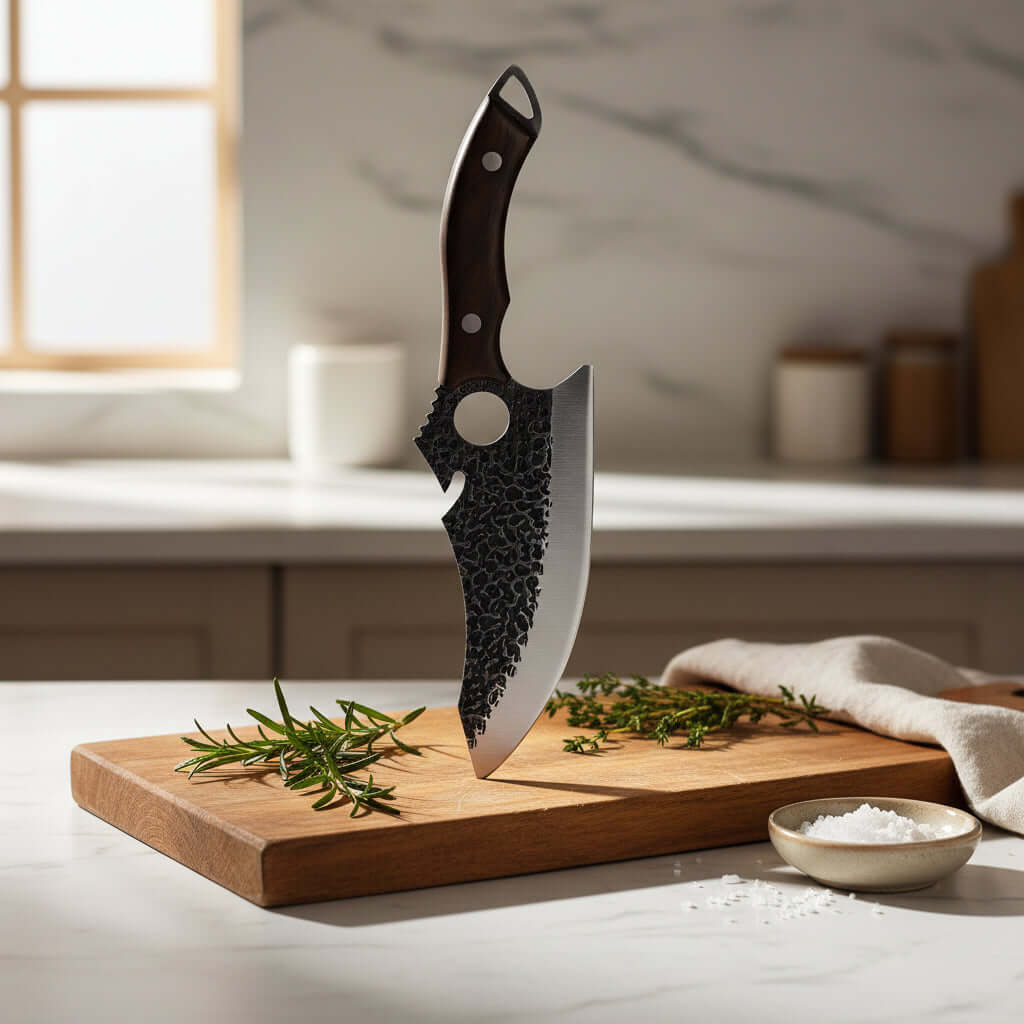 Tactical kitchen knife with steel forging - Hadi Craft