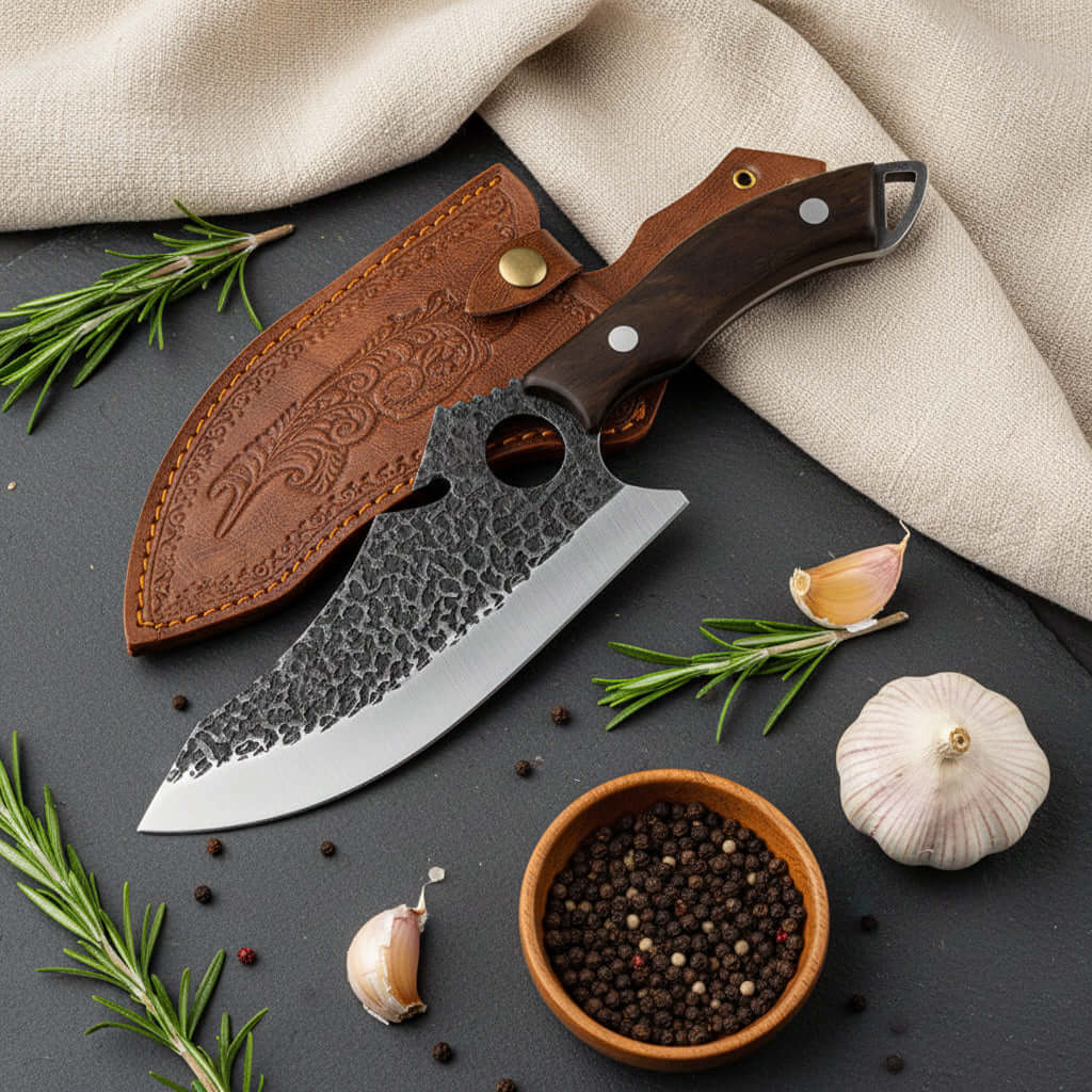 Tactical kitchen knife with steel forging - Hadi Craft