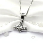 Thor Mjolnir necklace for men – Viking Norse Mythology Pendant, - Hadi Craft