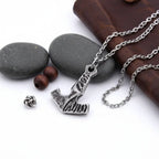 Thor Mjolnir necklace for men – Viking Norse Pendant with Steel Chain - Hadi Craft