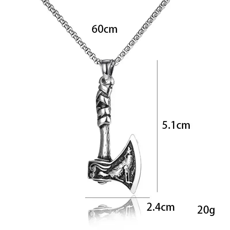 Thor's Hammer necklace Necklace Viking Amulet Stainless Steel Pendant - Hadi Craft