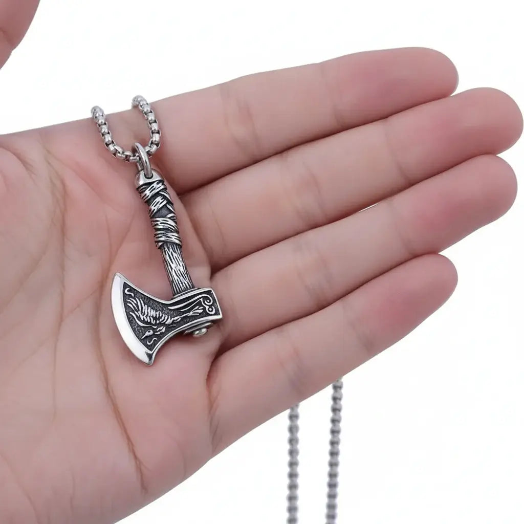 Thor's Hammer necklace Necklace Viking Amulet Stainless Steel Pendant - Hadi Craft