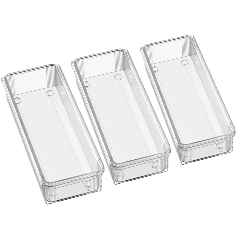 Transparent retractable drawer storage box for household kitchen utensils, chopsticks, spoons, dividers, multifunctional station - Hadi Craft