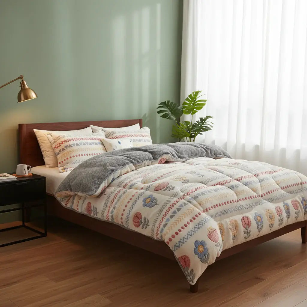Tribal Geometric queen Comforter Set 3-Piece - Hadi Craft