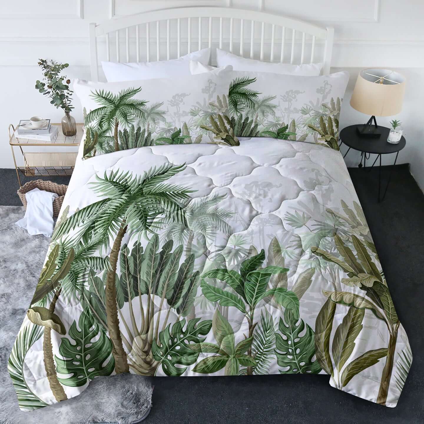 Tropical duvet cover set Soft Microfiber Bedding Set with Pillowcases - Hadi Craft