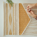 Tufted Tassel Wall Hanging – Boho Hand-Woven Tapestry Decor - Hadi Craft
