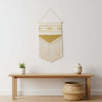 Tufted Tassel Wall Hanging – Boho Hand-Woven Tapestry Decor - Hadi Craft