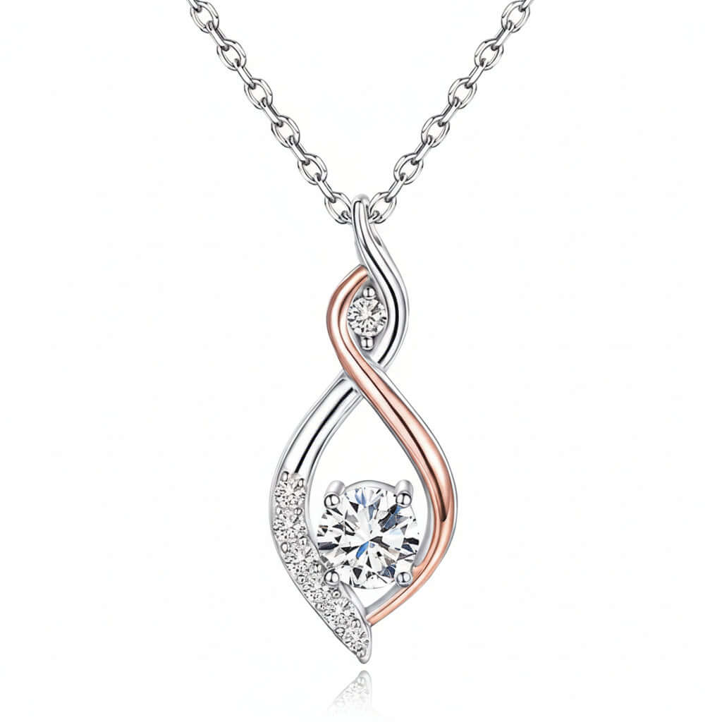Two-tone smart necklace Simple Smart Necklace Two-color Electroplating - Hadi Craft