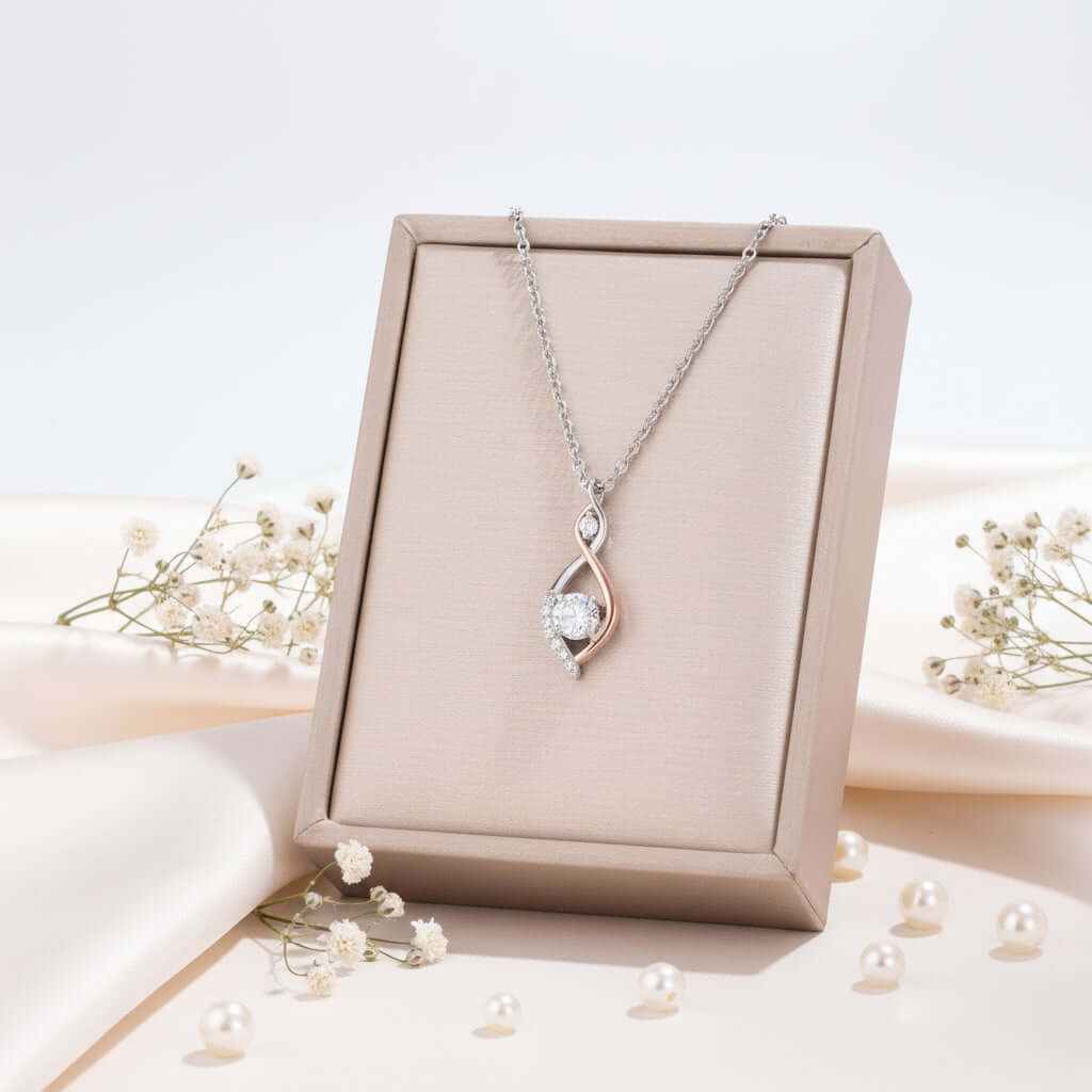 Two-tone smart necklace Simple Smart Necklace Two-color Electroplating - Hadi Craft