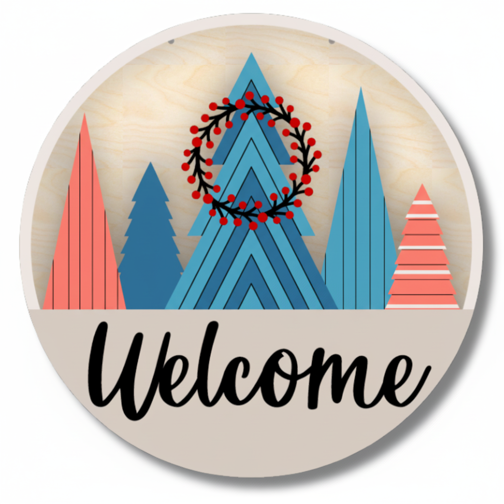 Unfinished Welcome Door Sign Kit | Hadi Craft USA