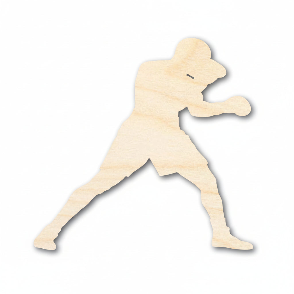 Unfinished Wood Boxer Craft Cutout by Hadi Craft USA