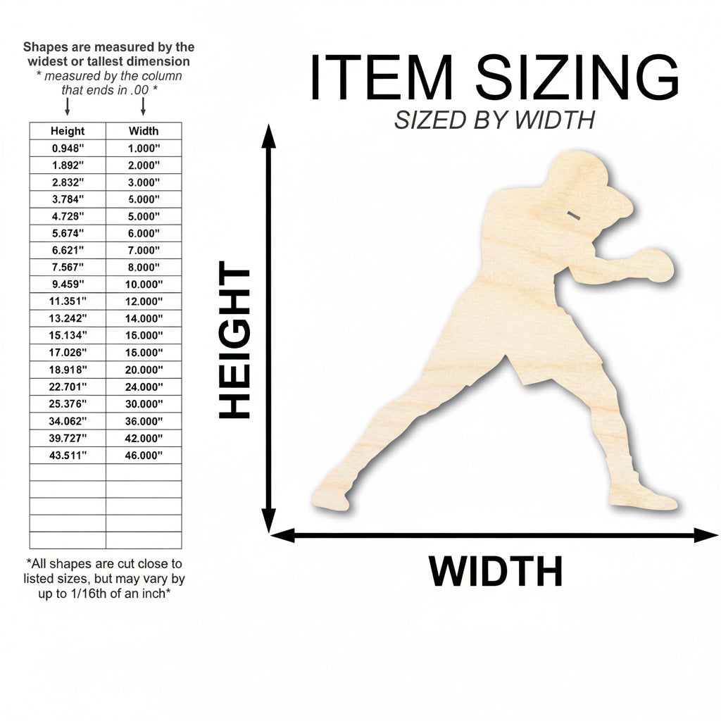 Unfinished Wood Boxer Craft Cutout by Hadi Craft USA