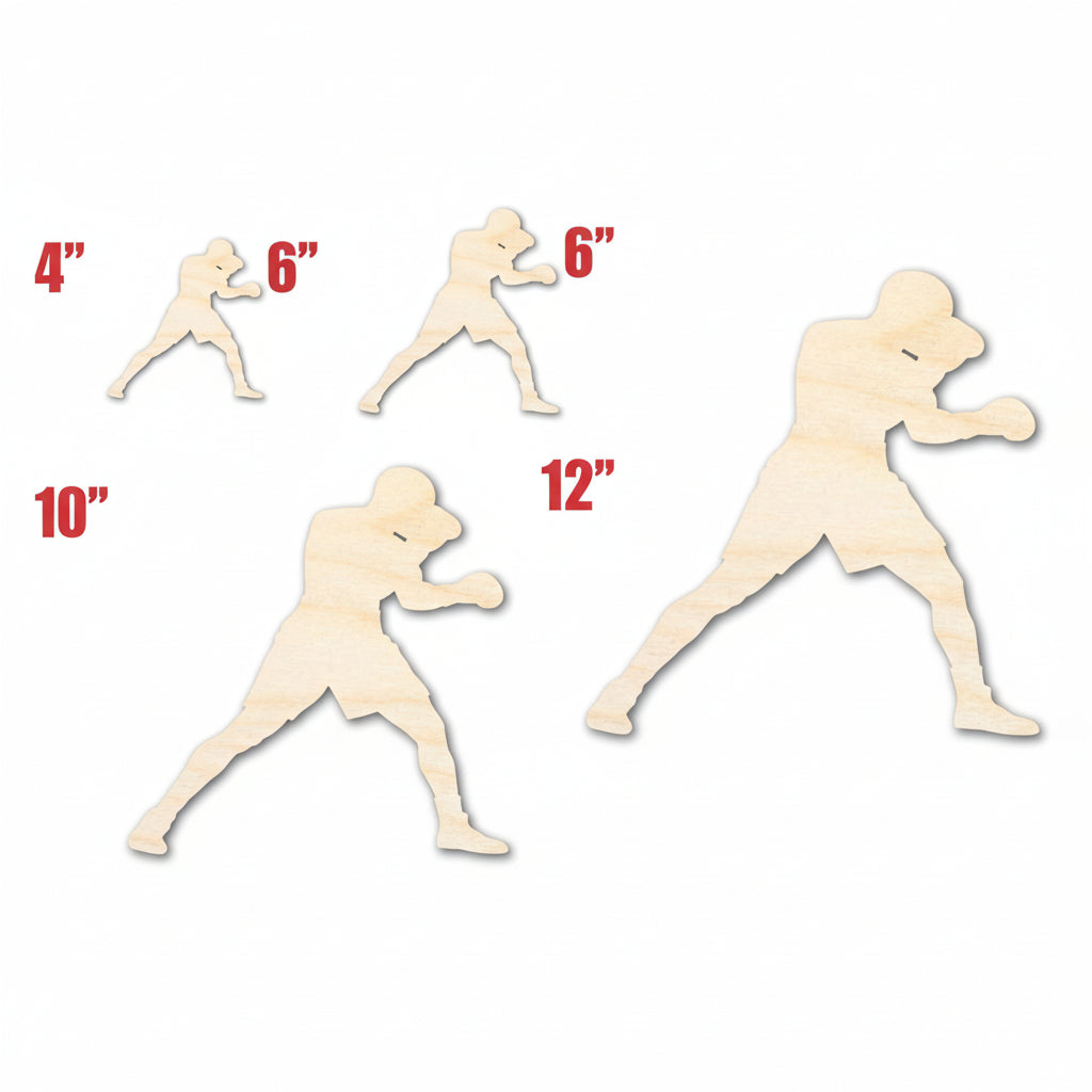 Unfinished Wood Boxer Craft Cutout by Hadi Craft USA