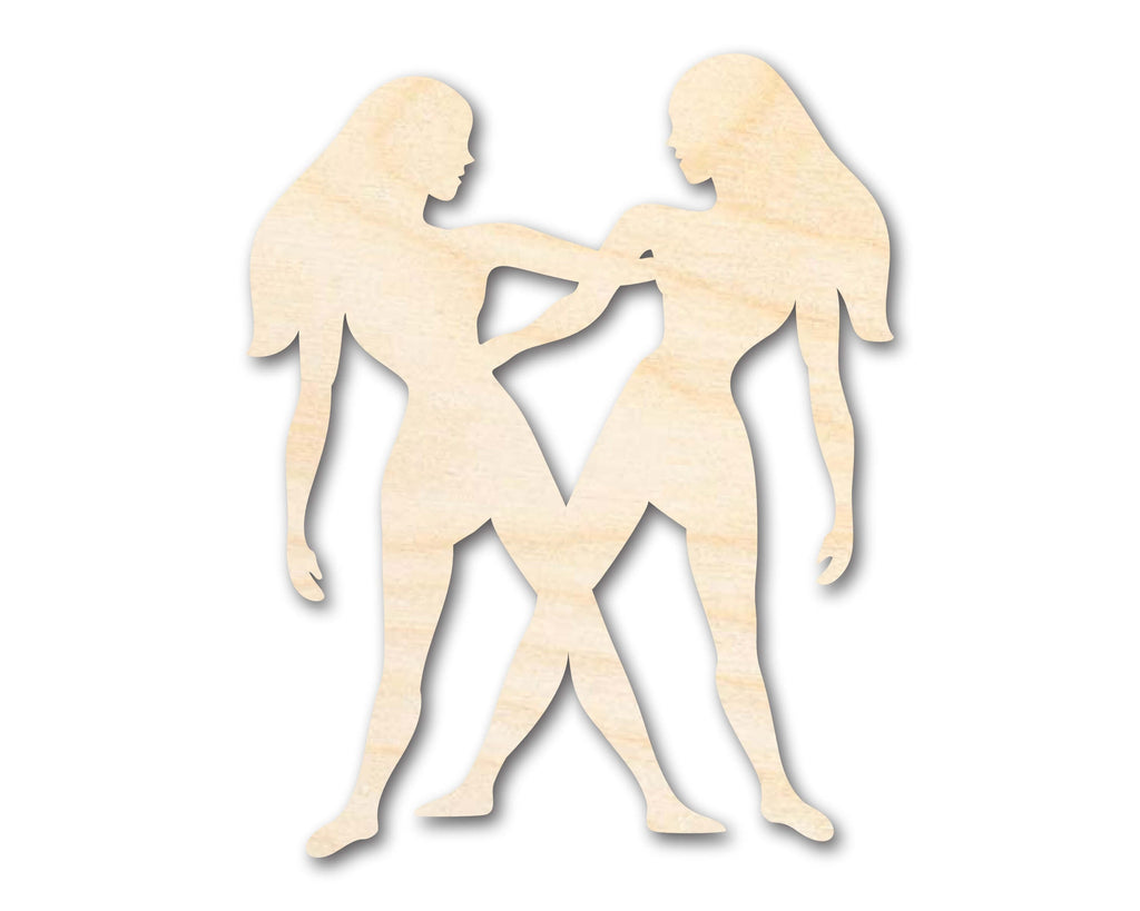 Unfinished Wood Gemini Zodiac Crafts - Hadi Craft USA