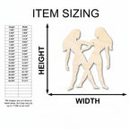 Unfinished Wood Gemini Zodiac Crafts - Hadi Craft USA