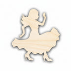 Unfinished Wood Salsa Dancer Cutout by Hadi Craft USA