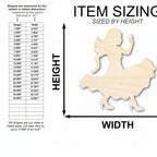 Unfinished Wood Salsa Dancer Cutout by Hadi Craft USA