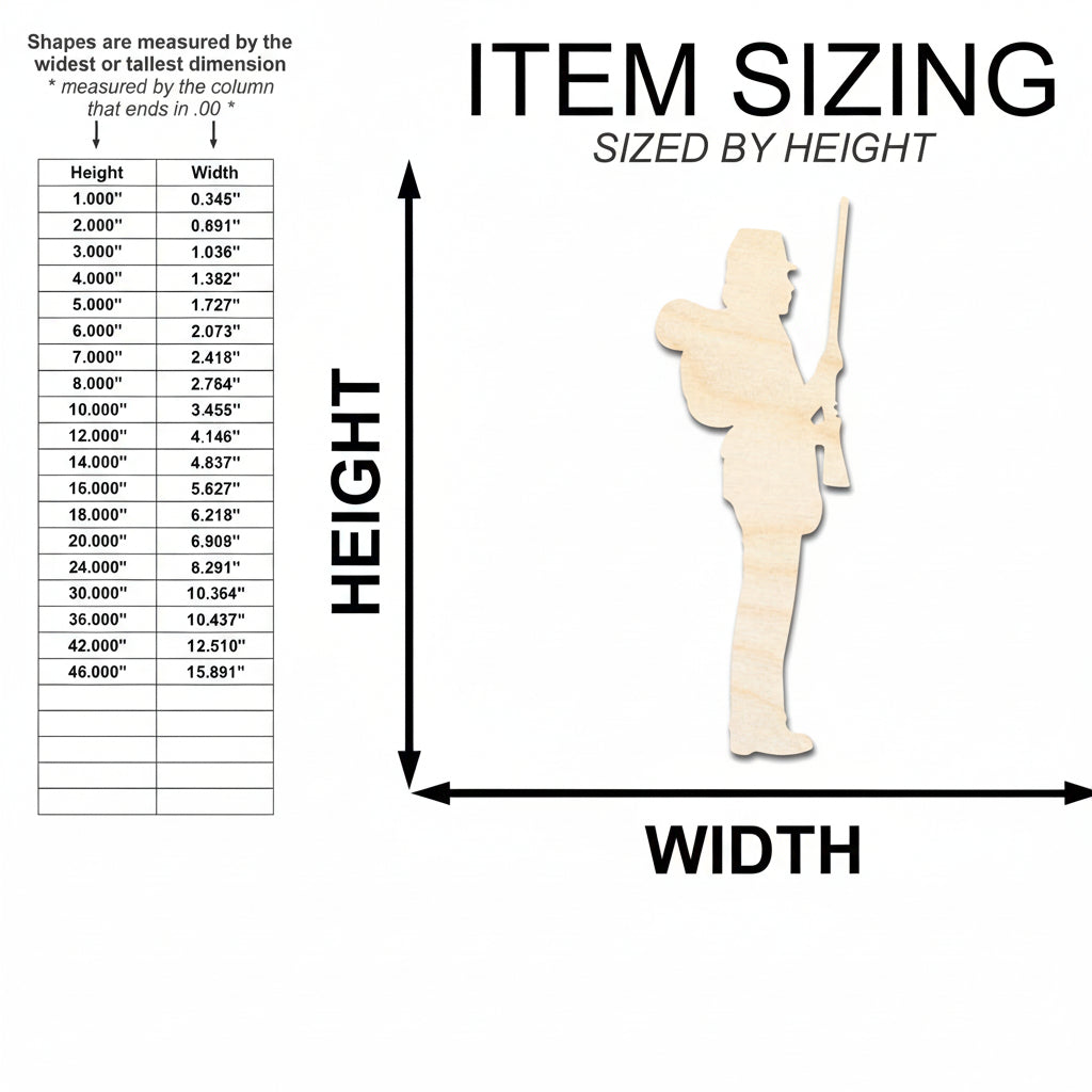 Unfinished Wood Soldier Cutout | Hadi Craft USA