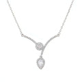 V-shaped zircon necklace Water Drop Micro Inlaid Zircon - Hadi Craft