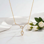 V-shaped zircon necklace Water Drop Micro Inlaid Zircon - Hadi Craft