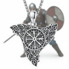 Vegvisir Viking Necklace 925 Sterling Silver – Nordic Compass Protection Amulet Pendant for Men & Women - Hadi Craft