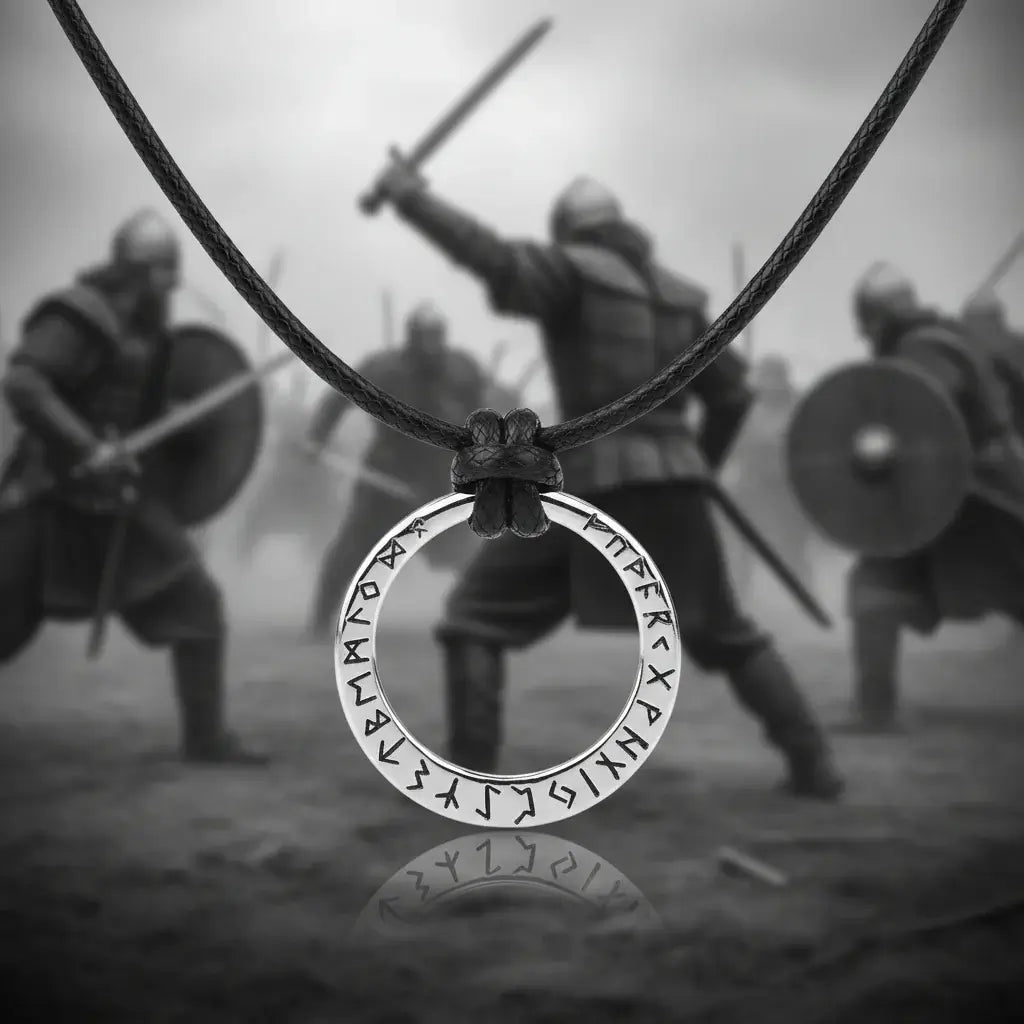 Vegvisir Viking Rune Necklace – Nordic Compass Amulet Stainless Steel Pendant - Hadi Craft