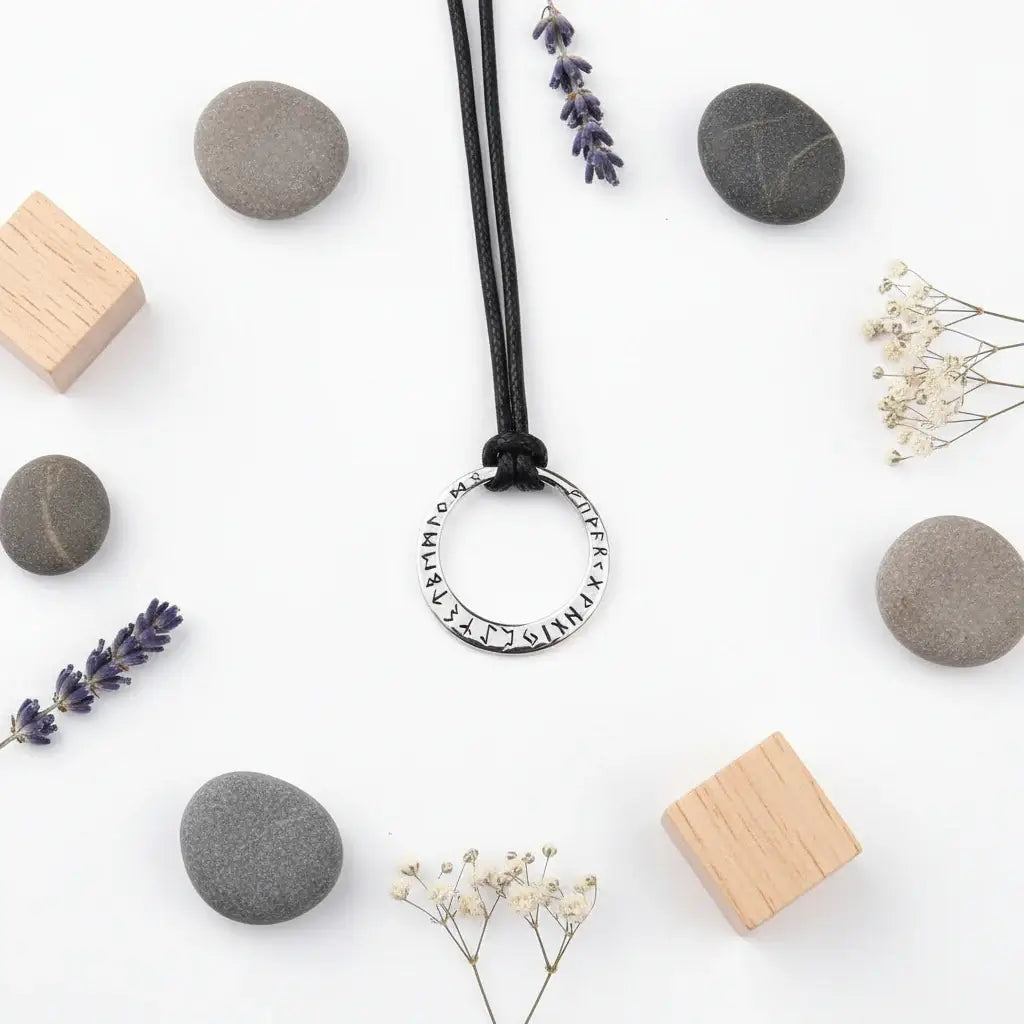 Vegvisir Viking Rune Necklace – Nordic Compass Amulet Stainless Steel Pendant - Hadi Craft