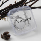 Vegvisir Viking Rune Necklace – Nordic Compass Amulet Stainless Steel Pendant - Hadi Craft