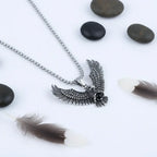 Viking Eagle Pendant Necklace Stainless Steel Protection Pendant Necklace for Men - Hadi Craft