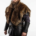 Viking Faux Fur Cape Collar – Medieval Warrior Fur Shawl Cloak for Renaissance, Halloween & Cosplay - Hadi Craft